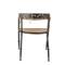 Hello Honey® 31.5" Metal Chair with Wood Seat & Cotton Back Cushion